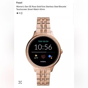 Fossil Gen 5E Rose Gold-Tone Smartwatch with charger *NEW*